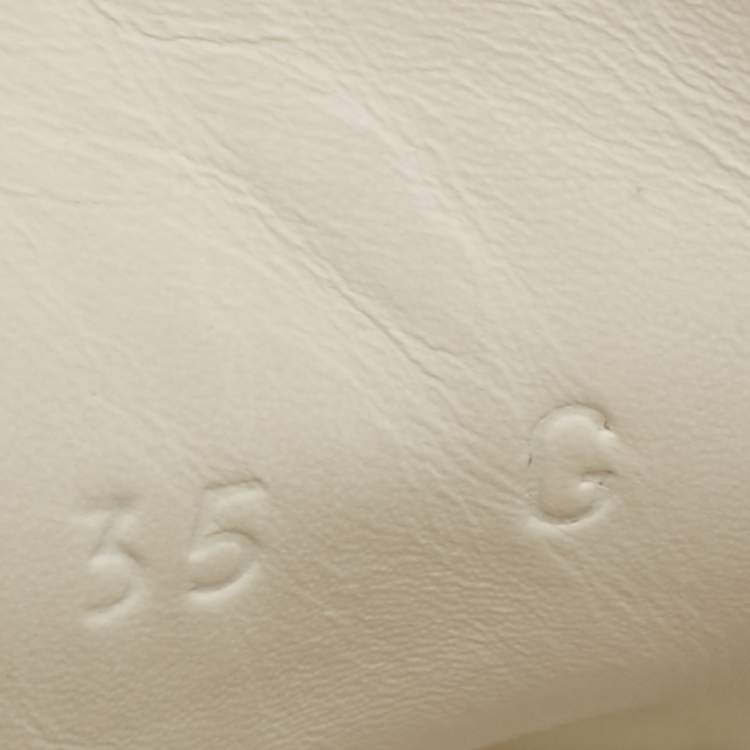 مملوكة مسبقًا Gucci White  Leather And Python Embossed Ace Sneakers Size 35