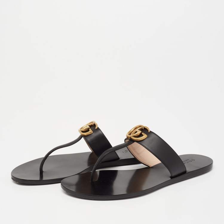 Gucci black best sale flat sandals