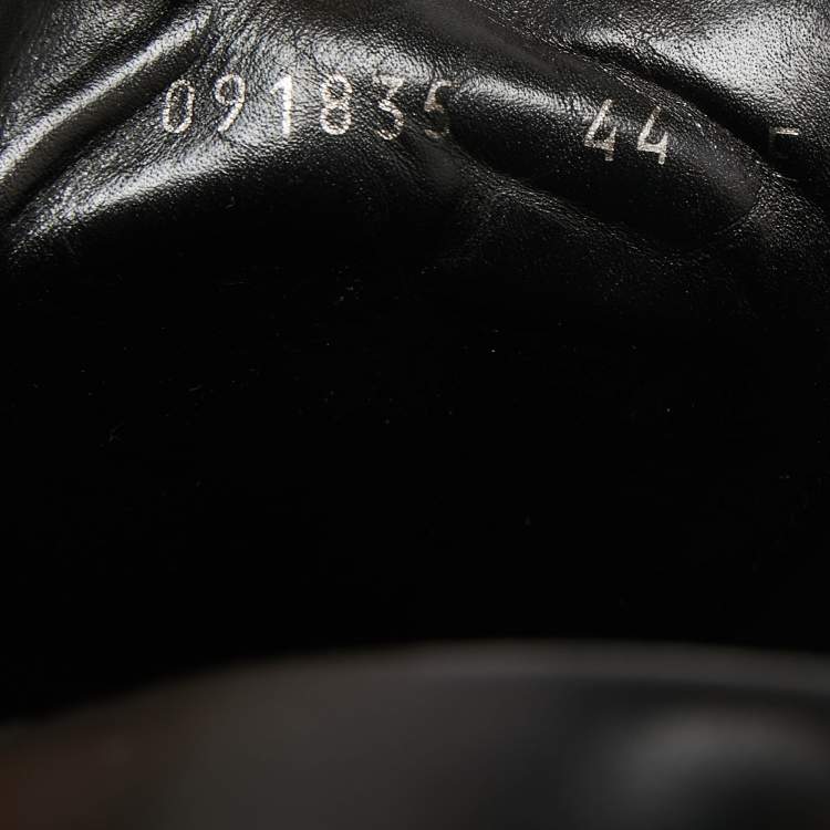 Pre Owned Gucci Black GG Canvas and Leather Double Velcro Strap Low Top Sneakers Size 44 