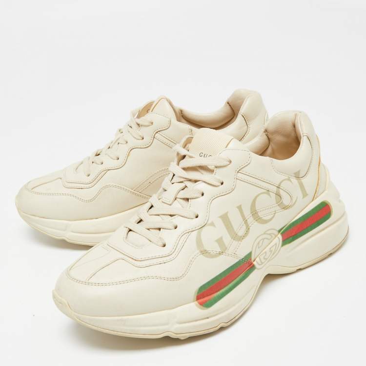 gucci leather rhyton sneakers