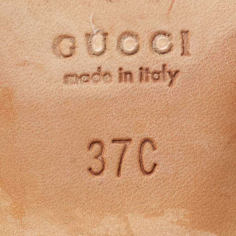 Pre Owned Gucci Cream Guccissima Leather Horsebit Loafer Pumps Size 37