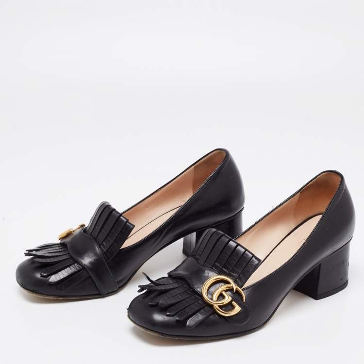 Gucci marmont clearance leather pumps