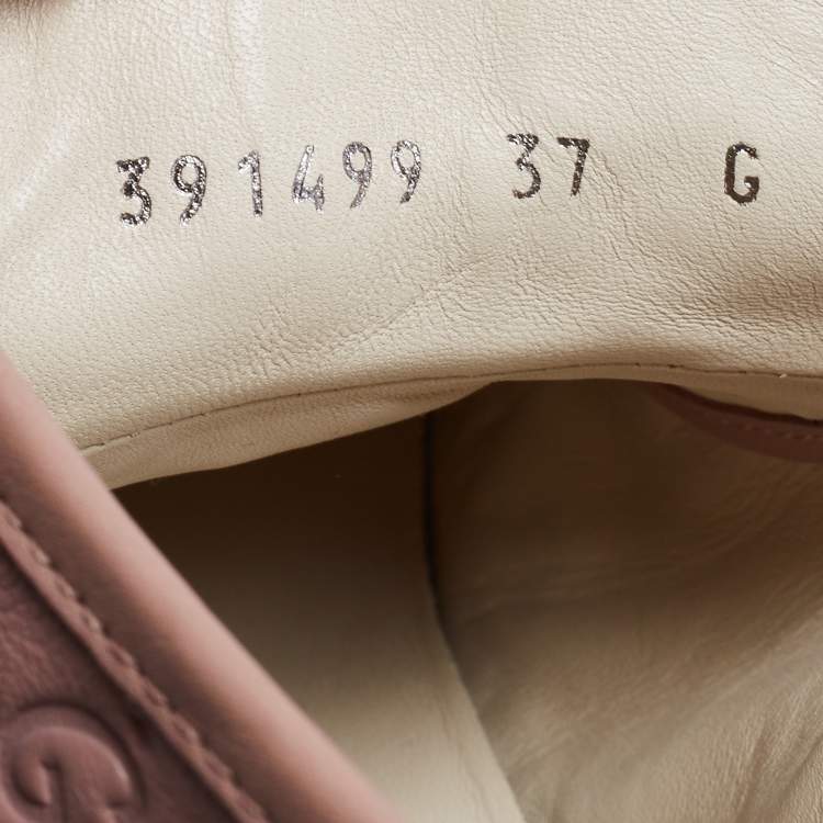 مملوكة مسبقًا Gucci Pink Guccissima Leather Lace High Top Sneakers Size 37