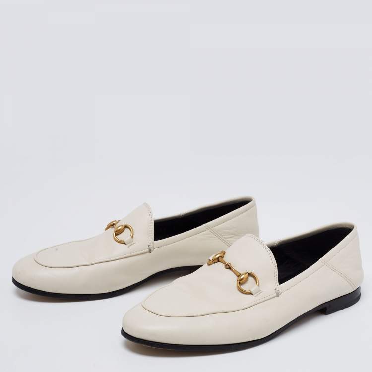 Cream on sale gucci loafers