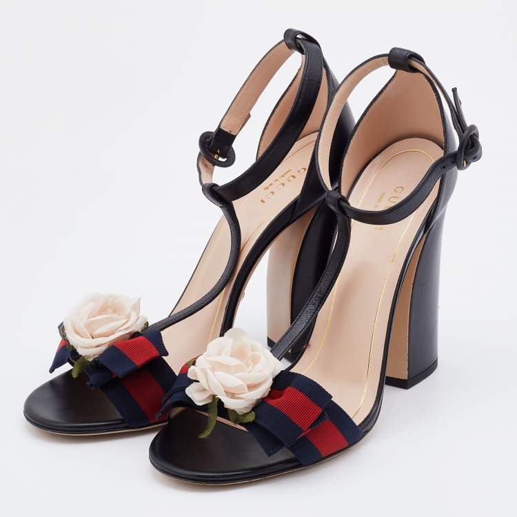 Flower Heeled Sandal: Women's Designer Sandals