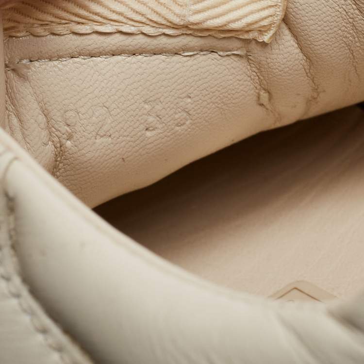 Pre Owned Gucci Beige Leather Rhyton Sneakers Size 35