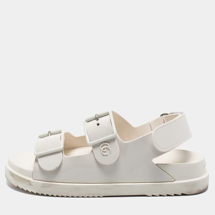 Cream hot sale gucci sandals