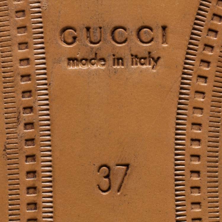 Pre Owned Gucci Red GG Canvas And Leather Horsebit Slip On Loafers Size 37
