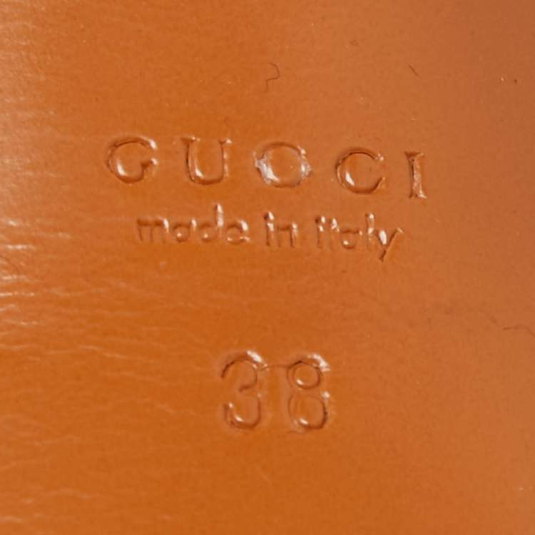 Pre Owned Gucci Teal Leather Betty T-Strap Platform Pumps Size 38