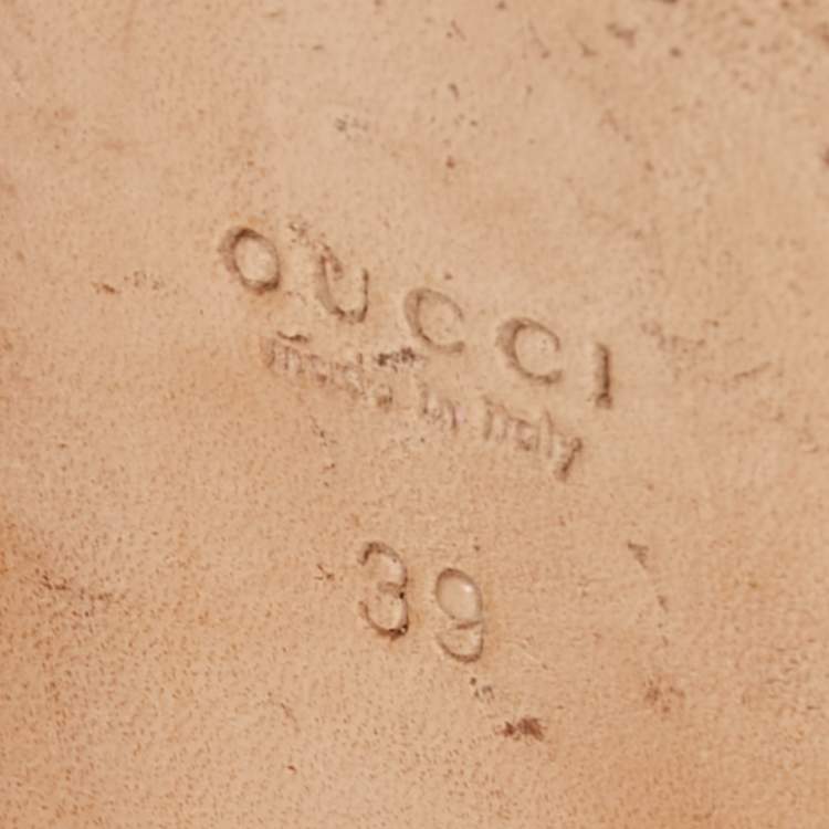 Pre Owned Gucci Orange Patent Leather Horsebit Ballet Flats Size 39