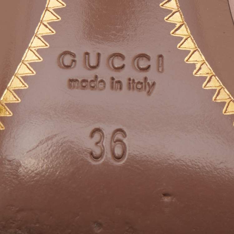 مملوكة مسبقًا Gucci Pink Guccissima Leather Horsebit Heel Pumps Size 36