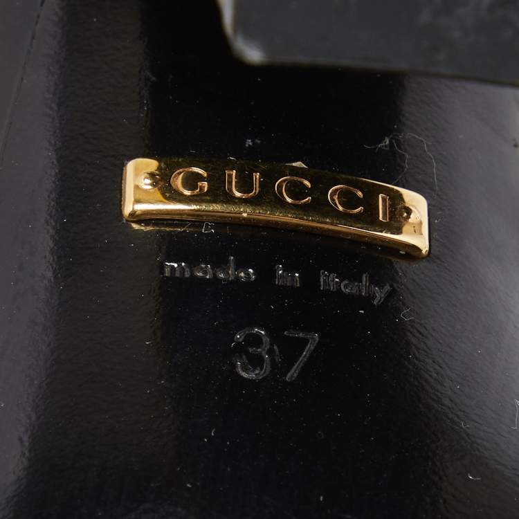 Pre Owned Gucci Metallic Gold Leather Webby Slide Sandals Size 37