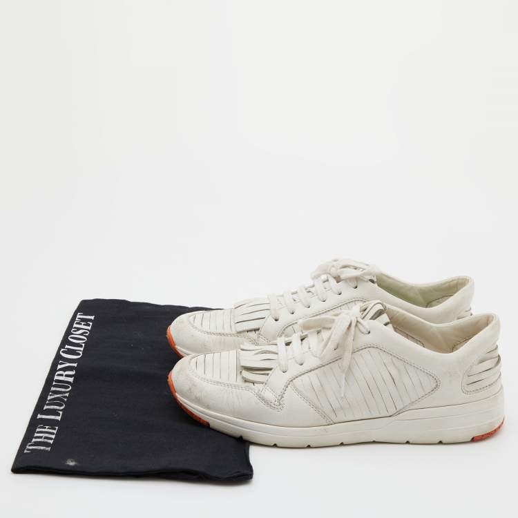 Pre Owned Gucci White Leather Low Top Sneakers Size 38