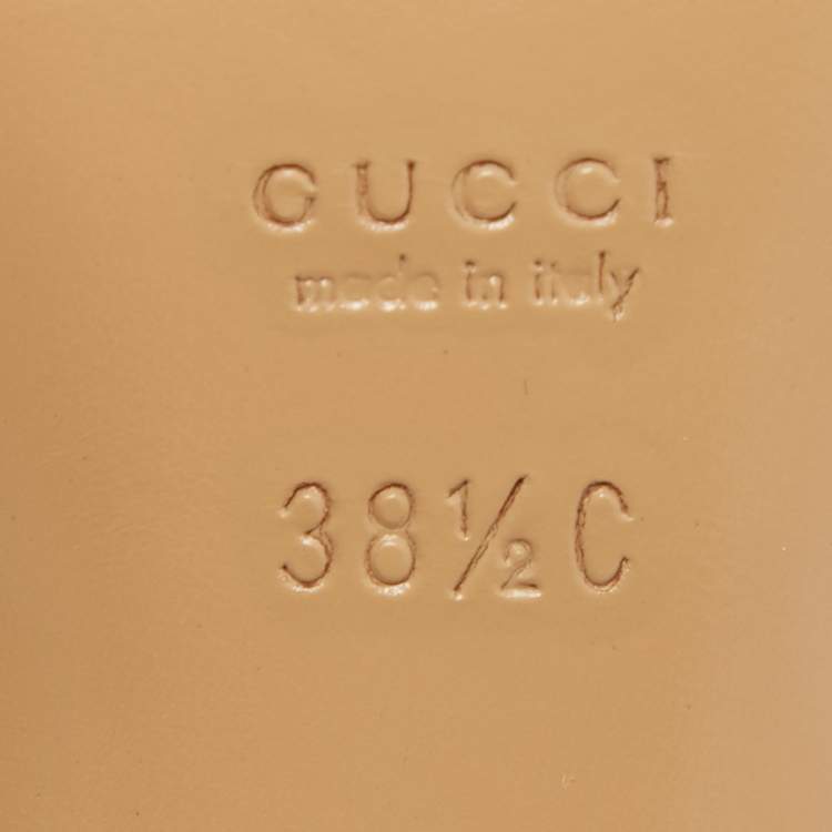 Pre Owned Gucci Pink GG Canvas Horsebit Slides Size 38.5  