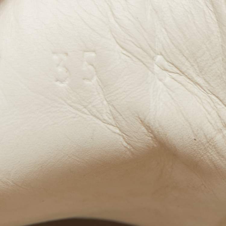 Pre Owned Gucci White Leather Pearl Embellished and Studded Ace Sneakers Size 35