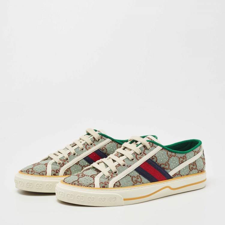 GUCCI Tennis 1977 printed canvas slip-on sneakers