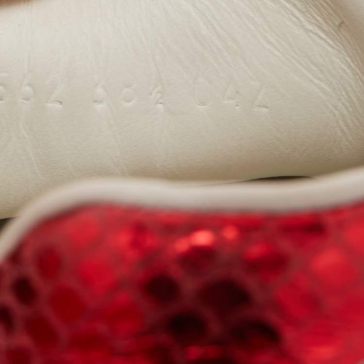Pre Owned Gucci White Leather Star Ace Sneakers Size 38.5