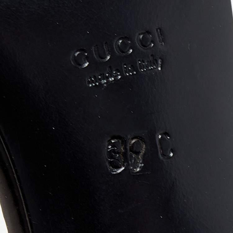 مملوكة مسبقًا Gucci Black GG Canvas Ankle Strap Sandals Size 39