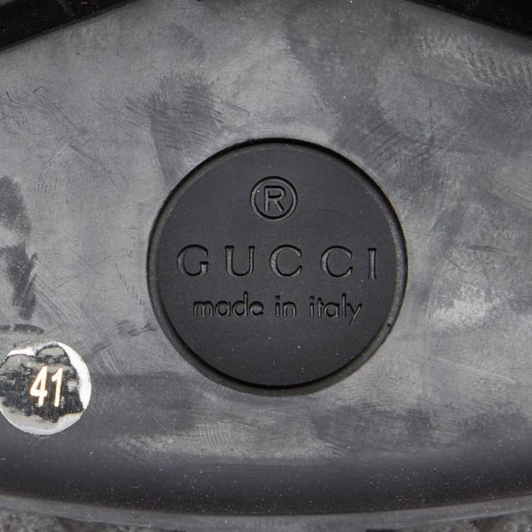 Pre Owned Gucci Black Leather Harald Horsebit Platform Loafers Size 41