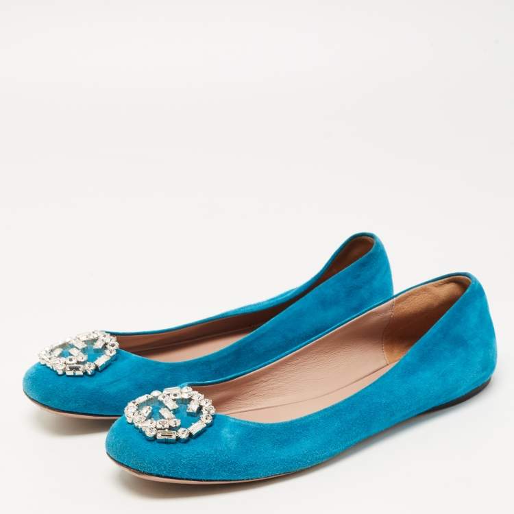 Gucci hot sale suede flats