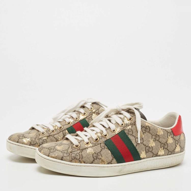 Gucci Bee Print Ace Sneaker in Black for Men