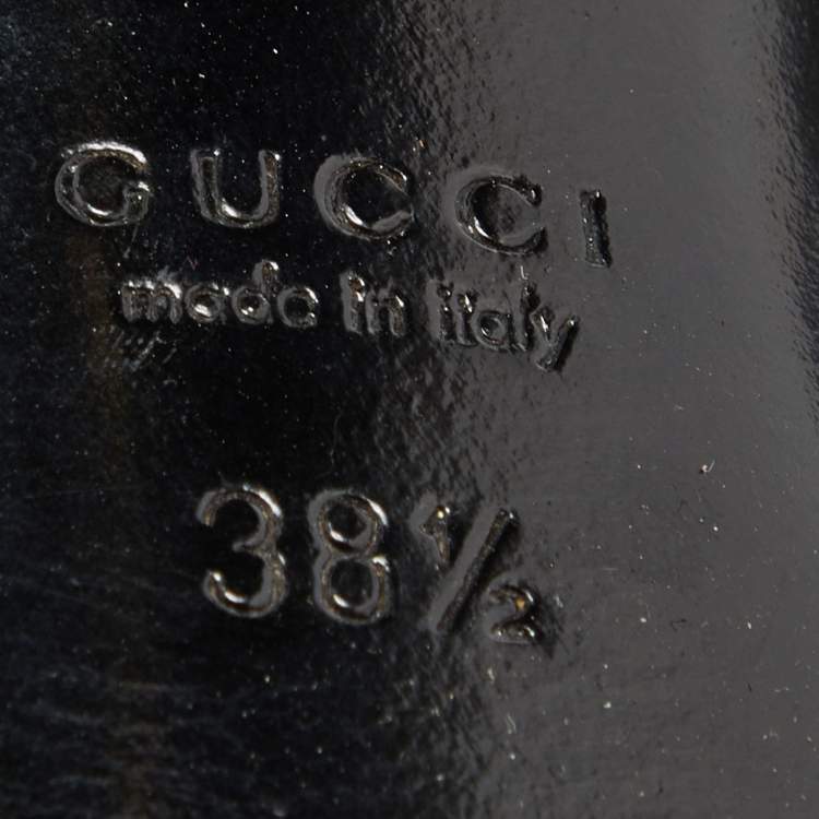 Pre Owned Gucci Two Tone Suede Madison Studded Heel Sandals Size 38.5