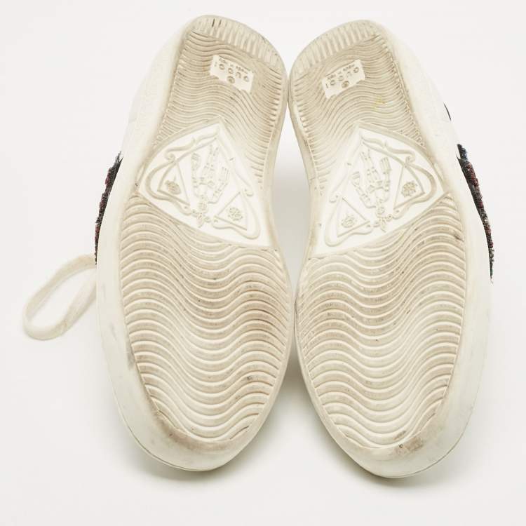 Pre Owned Gucci Multicolor Leather Ace Kingsnake Sneakers Size 39
