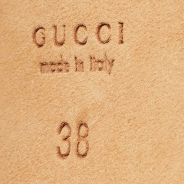 Pre Owned Gucci Grey Suede Bow Ankle Strap Sandals Size 38