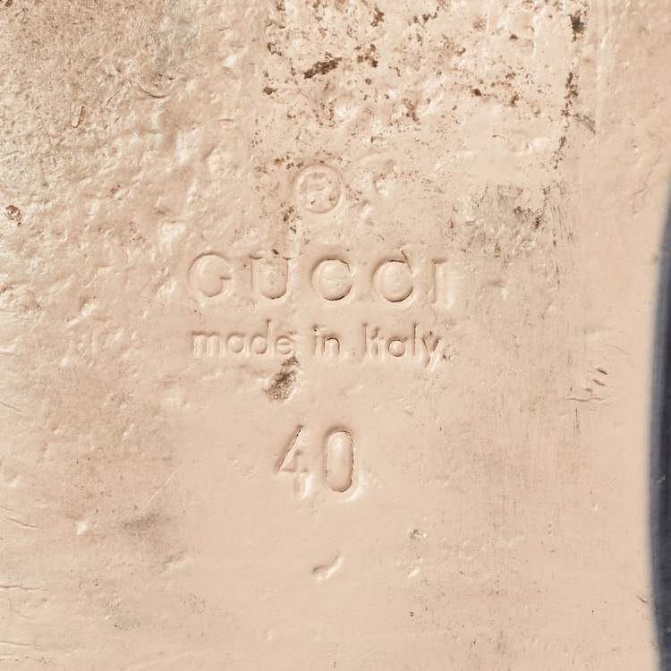 Pre Owned Gucci Beige Leopard Print Calfhair Princetown Horsebit Flat Mules Size 40