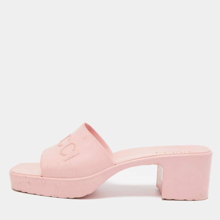 Hot Pink Gucci Slides