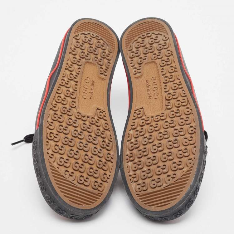 Pre Owned Gucci Black GG Canvas Tennis 1977 Sneakers Size 37
