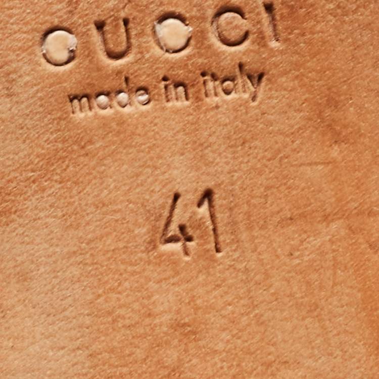 Pre Owned Gucci Black Leather Horsebit Loafers Size 41