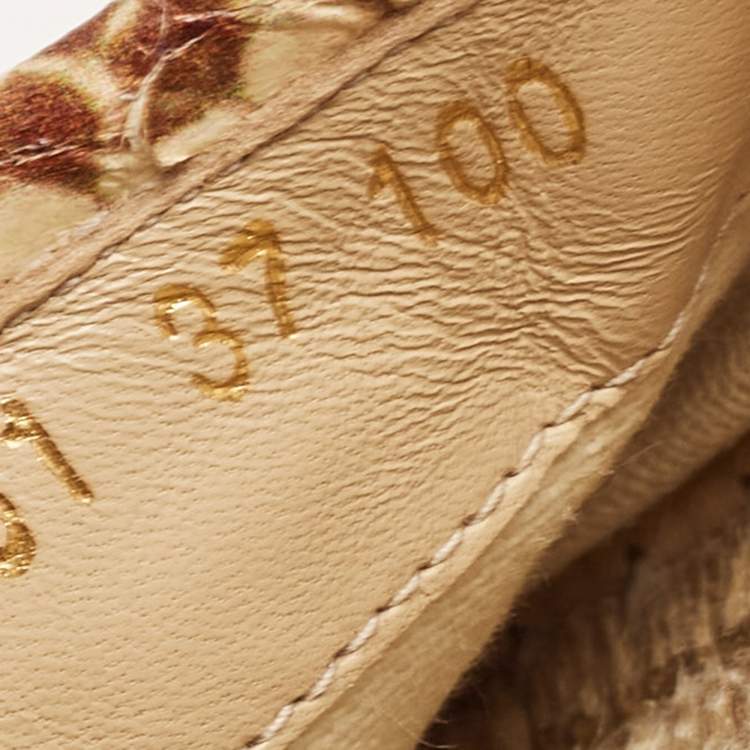 Pre Owned Gucci Beige Matelasse Raffia GG Marmont Espadrille Mules Size 37