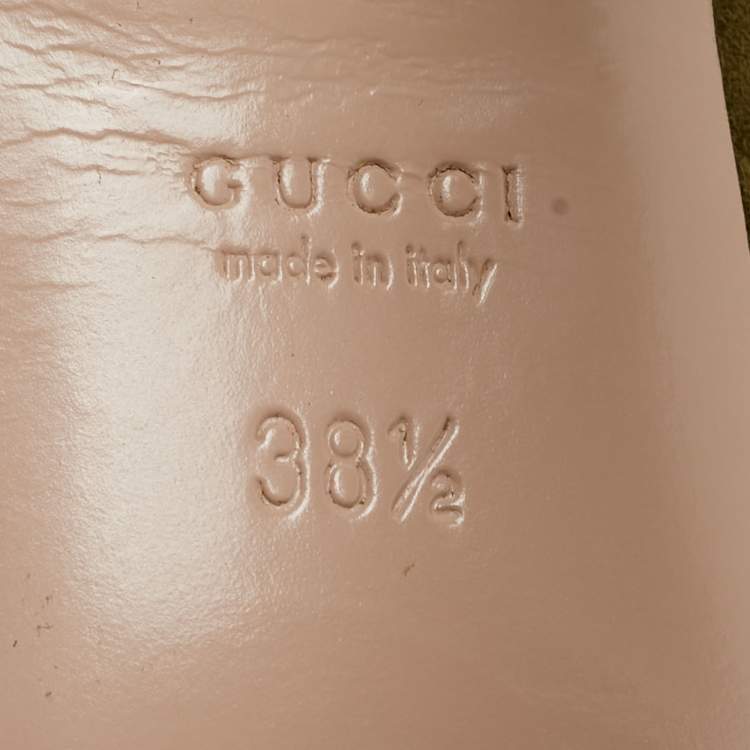 Pre Owned Gucci Green Suede Sofia Slingback Platform Pumps Size 38.5