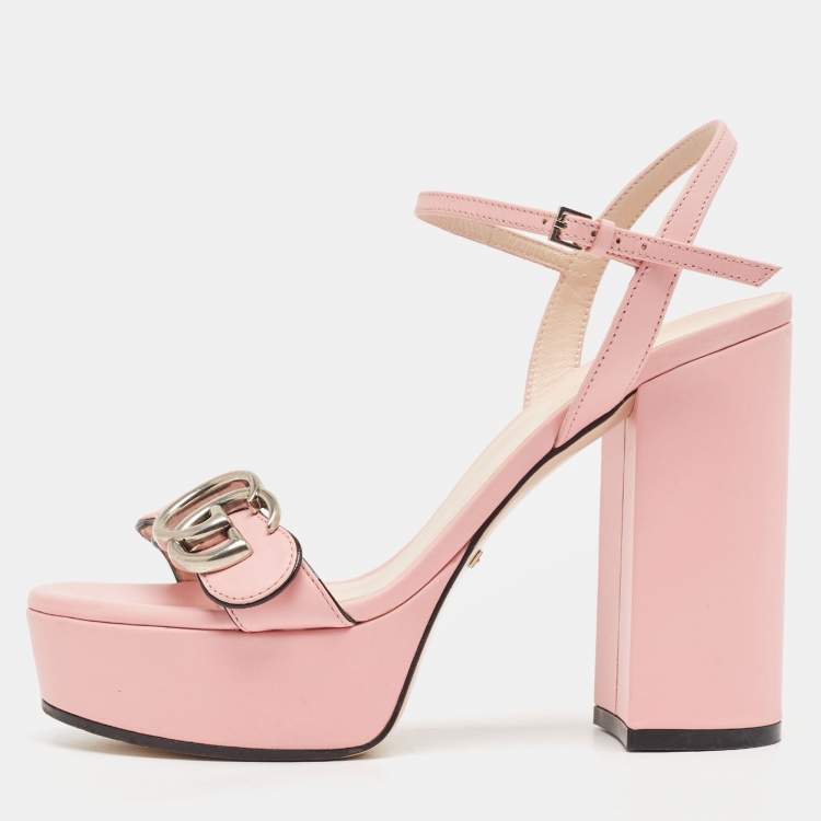 Gucci pink marmont outlet sandals