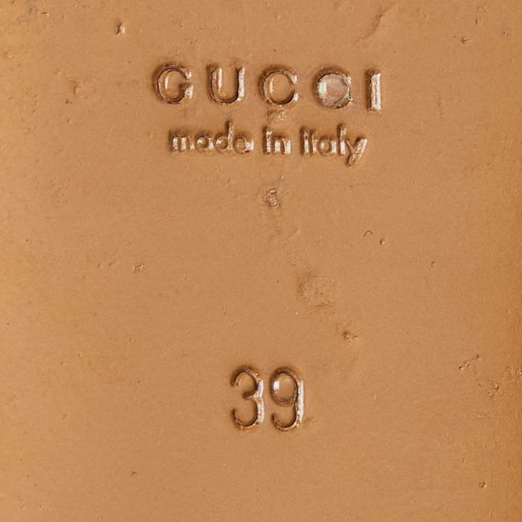 Pre Owned Gucci Black Leather Princetown  Mules Size 39 