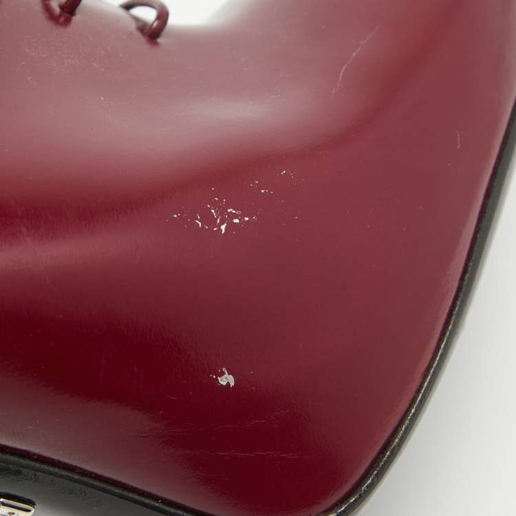 Pre Owned Gucci Plum Patent Leather Kim Booties Size 39
