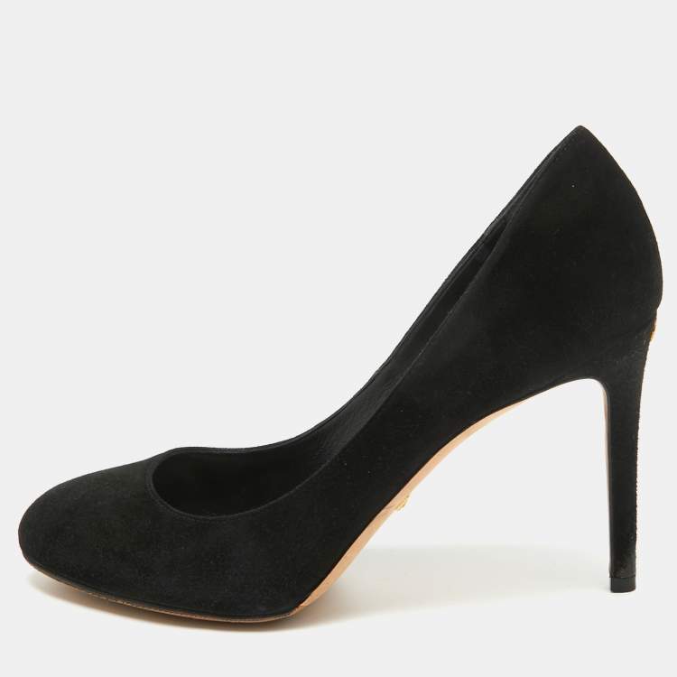 Gucci Black fashion Suede Round Toe Pumps