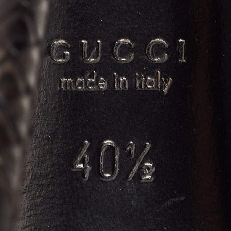 Pre Owned Gucci Two Tone Python Sofia Peep Toe Slingback Pumps Size 40.5