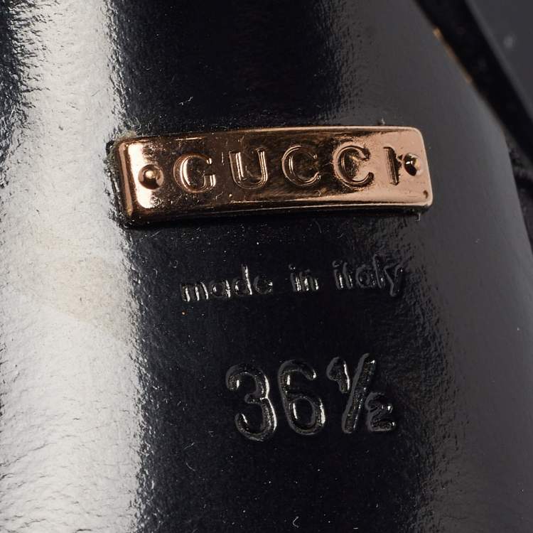 Pre Owned Gucci Black Elastic and Suede Isadora Gladiator Boots Size 36.5