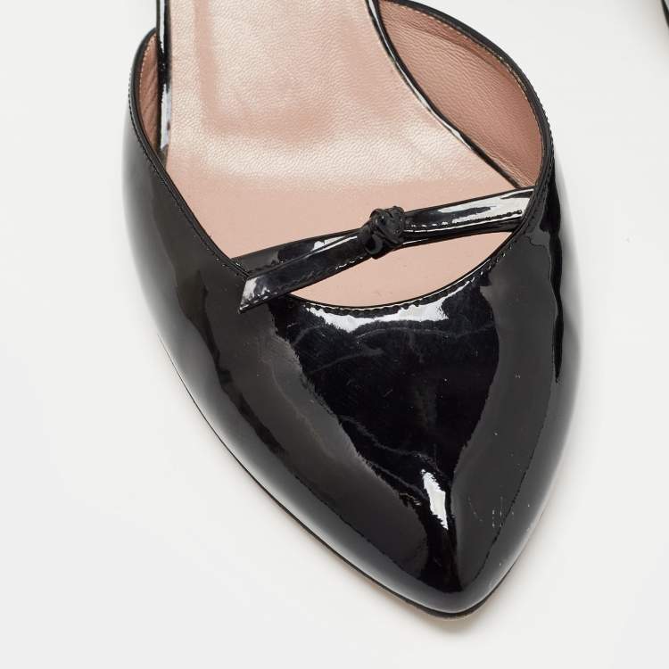 Pre Owned Gucci Black Patent Leather D'orsay Pumps Size 39