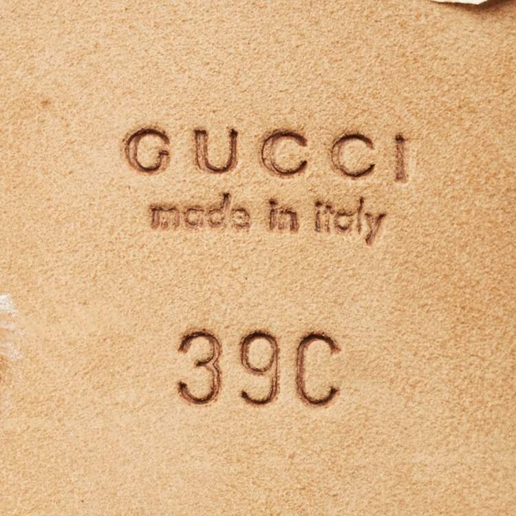 Pre Owned Gucci Black Suede Fringe Ankle Strap Sandals Size 39