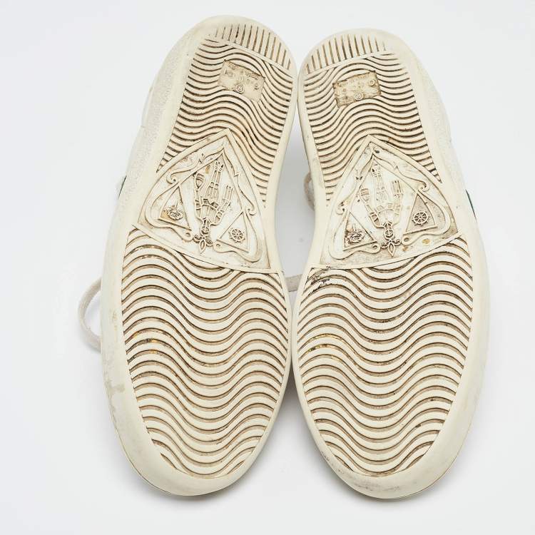Pre Owned Gucci White Leather Ace Low Top Sneakers Size 37