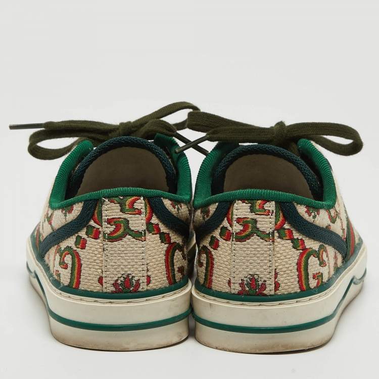 Pre Owned Gucci Multicolor GG Canvas Tennis 1977 Low Top Sneakers Size 35.5