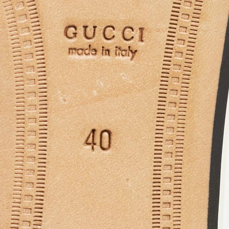 Pre Owned Gucci Cream Leather Jordaan Loafers Size 40