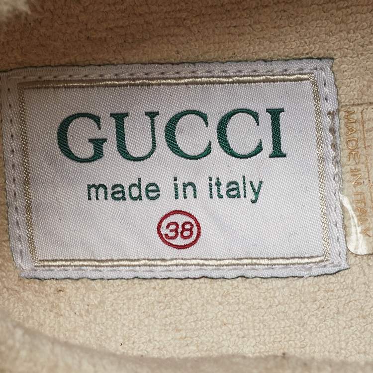 مملوكة مسبقًا Gucci Grey/Beige Suede and Mesh Ultrapace Sneakers Size 38
