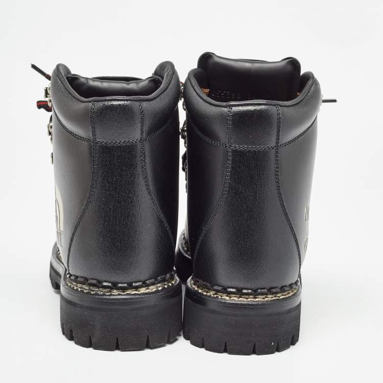 Pre Owned Gucci x The North Face Black Leather Hiking Ankle Boots Size 36