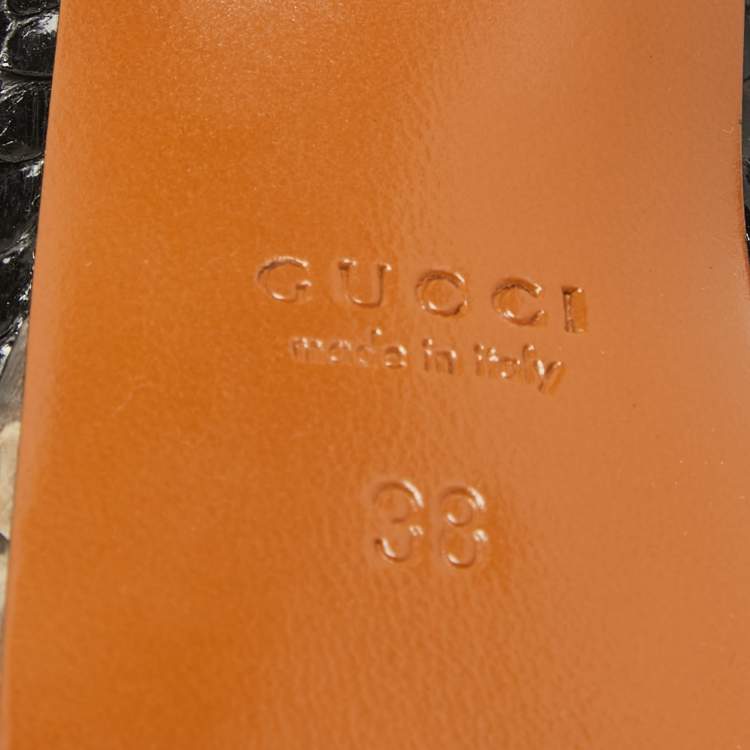 Pre Owned Gucci Multicolor Python Betty Platform Pumps Size 38