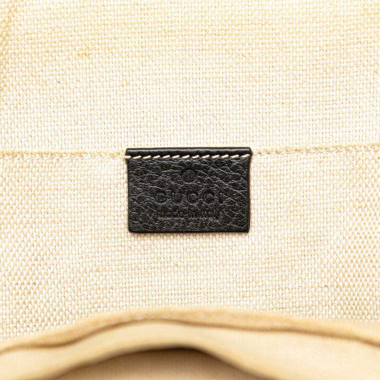 Pre Owned Gucci Black Soho Leather Chain Backpack