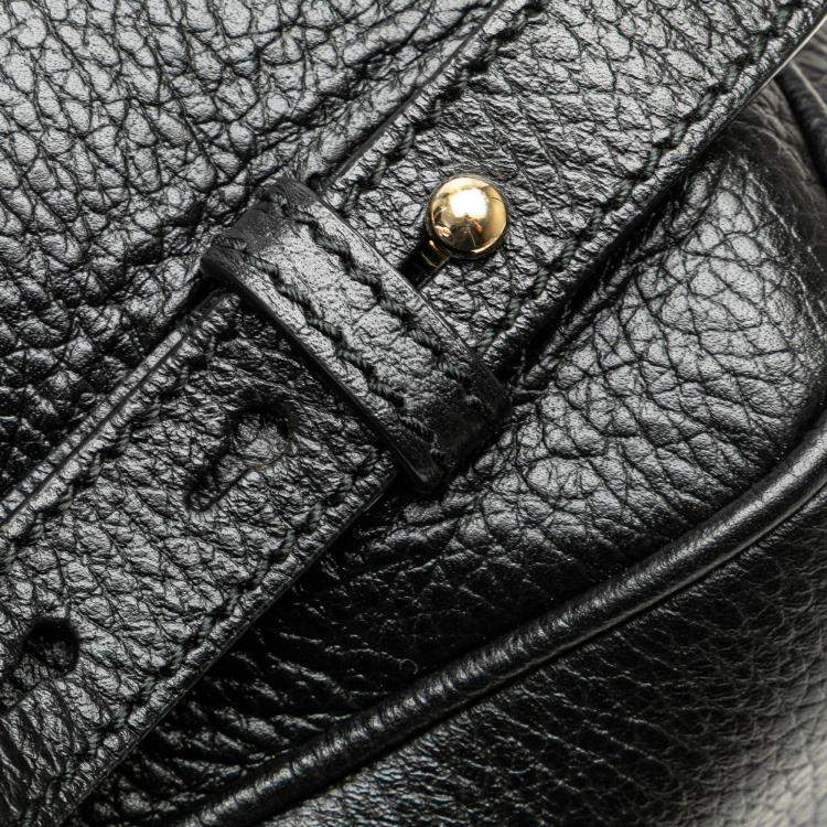 Pre Owned Gucci Black Soho Leather Chain Backpack